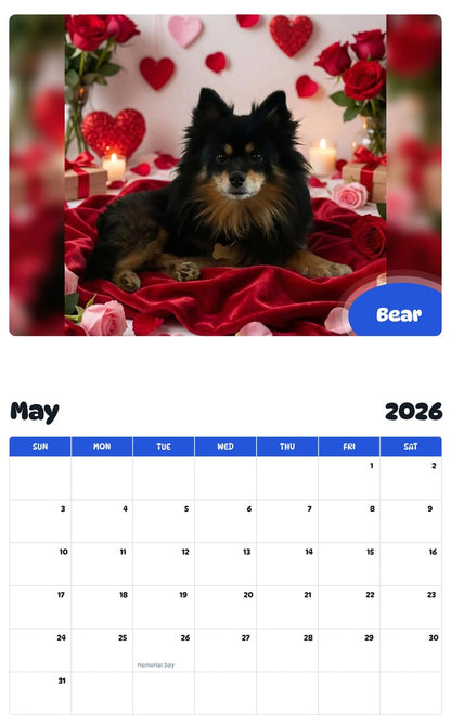 2026 - 2027 Bear - Pawidols Pet Calendar