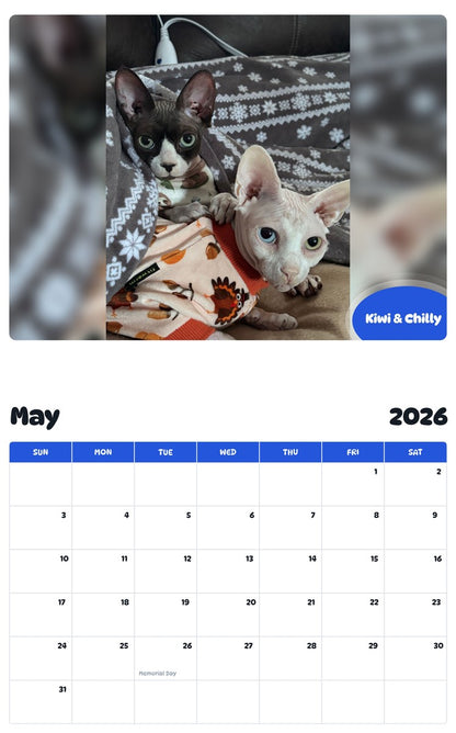 2026 - 2027 Kiwi & Chilly - Pawidols Pet Calendar