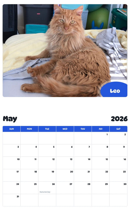 2026 - 2027 Leo - Pawidols Pet Calendar