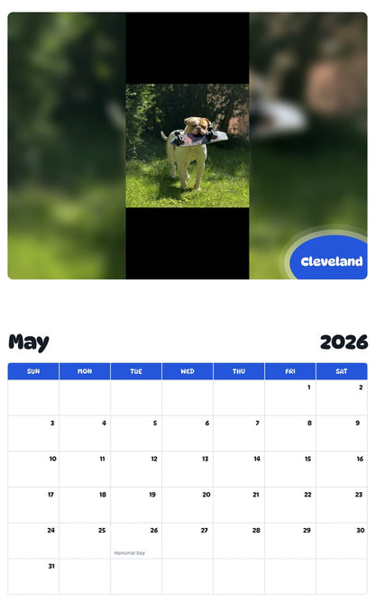2026 - 2027 Cleveland - Pawidols Pet Calendar