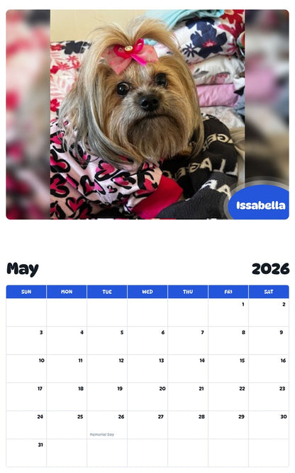 2026 - 2027 Issabella - Pawidols Pet Calendar