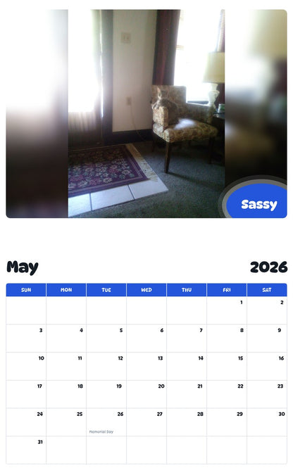 2026 - 2027 Sassy - Pawidols Pet Calendar
