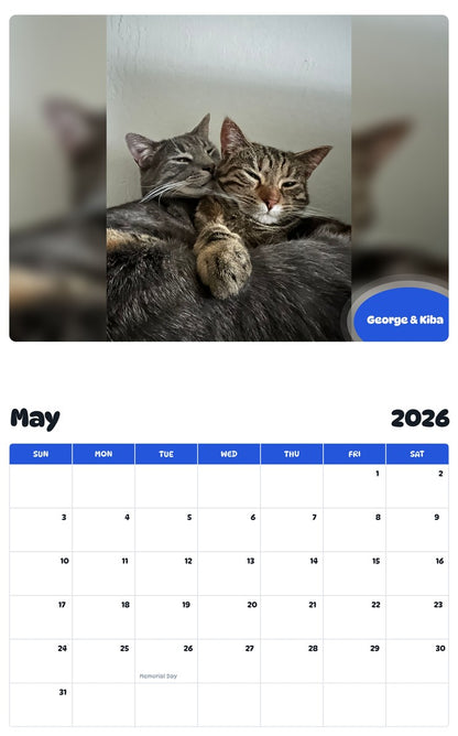 2026 - 2027 George & Kiba - Pawidols Pet Calendar