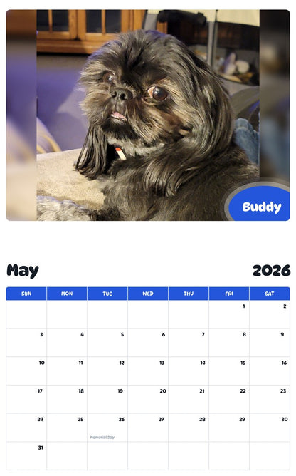 2026 - 2027 Buddy - Pawidols Pet Calendar