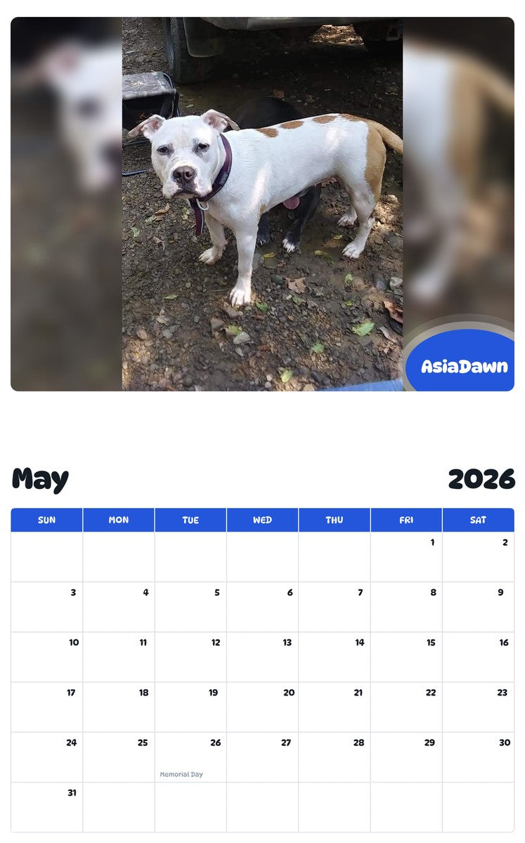 2026 - 2027 AsiaDawn - Pawidols Pet Calendar