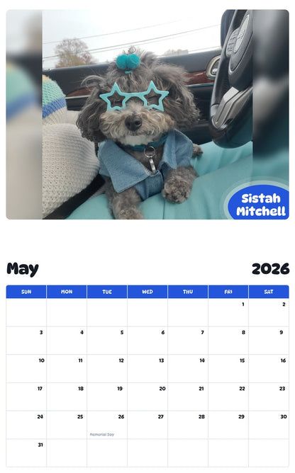 2026 - 2027 Sistah Mitchell - Pawidols Pet Calendar