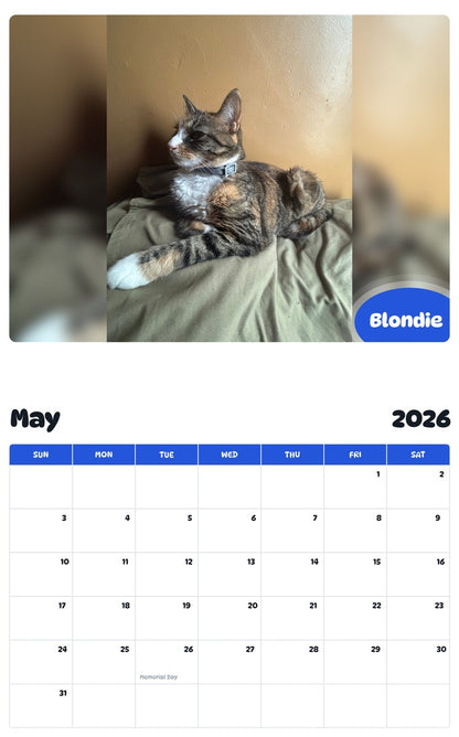 2026 - 2027 Blondie - Pawidols Pet Calendar