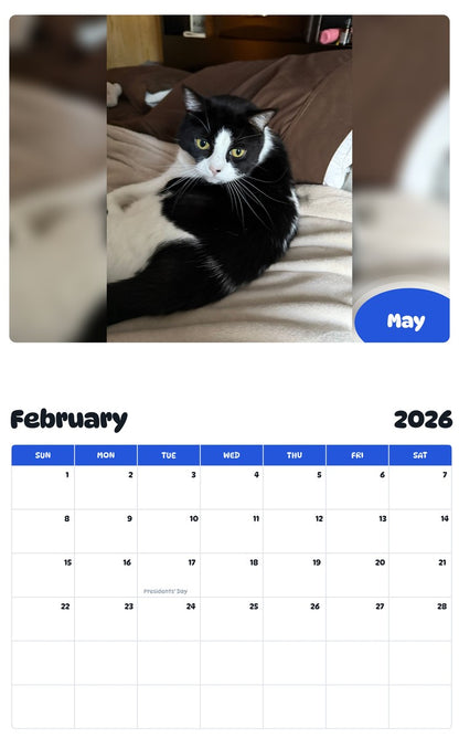 October 2025 - September 2026 May - Pawidols Pet Calendar