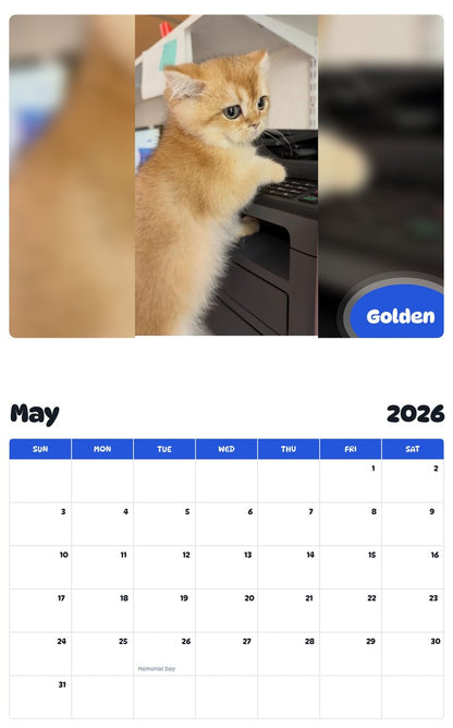 2026 - 2027 Golden - Pawidols Pet Calendar
