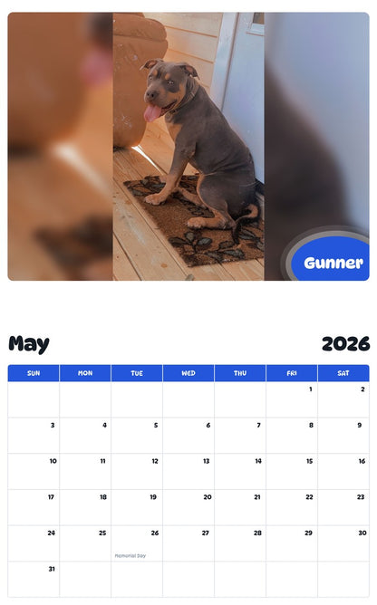 2026 - 2027 Gunner - Pawidols Pet Calendar