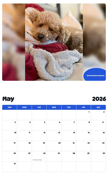 2026 - 2027 Jazz MicroBrew Johnson - Pawidols Pet Calendar