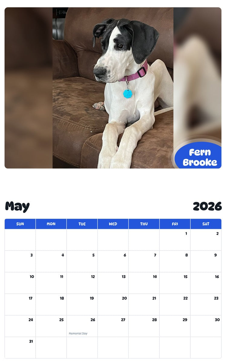 2026 - 2027 Fern Brooke - Pawidols Pet Calendar