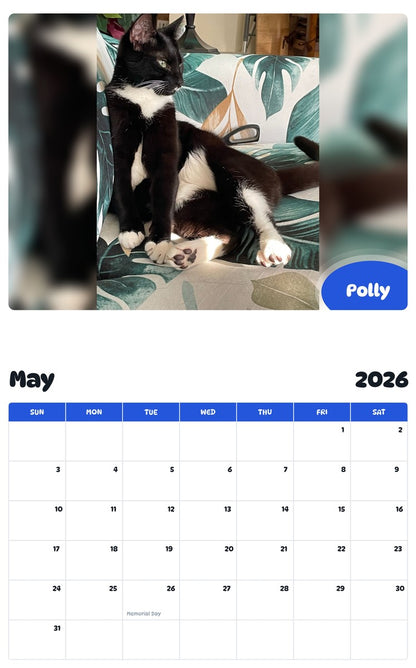 2026 - 2027 Polly - Pawidols Pet Calendar