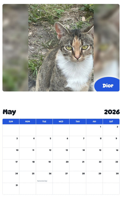 2026 - 2027 Dior - Pawidols Pet Calendar