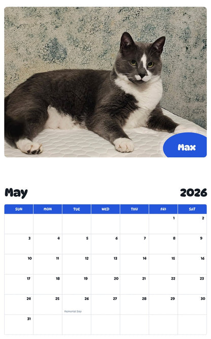 2026 - 2027 Max - Pawidols Pet Calendar