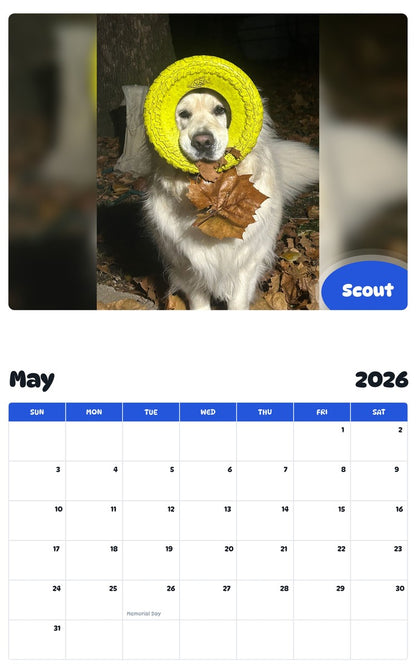 2026 - 2027 Scout - Pawidols Pet Calendar