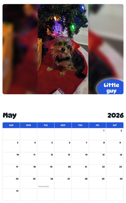 2026 - 2027 Little guy - Pawidols Pet Calendar