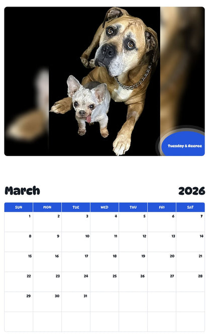 November 2025 - October 2026 Tuesday & Reeree - Pawidols Pet Calendar