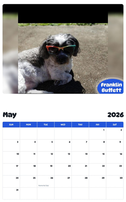 2026 - 2027 Franklin Buffett - Pawidols Pet Calendar