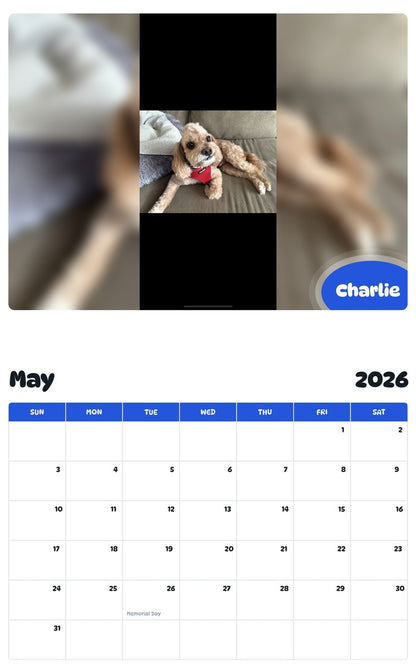 2026 - 2027 Charlie - Pawidols Pet Calendar