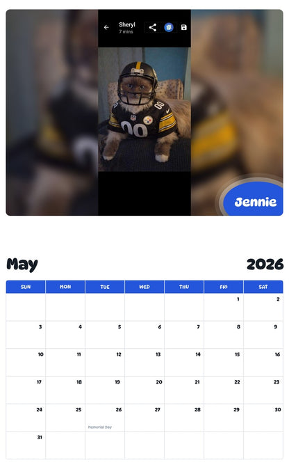 2026 - 2027 Jennie - Pawidols Pet Calendar