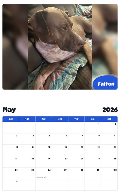 2026 - 2027 Falton - Pawidols Pet Calendar
