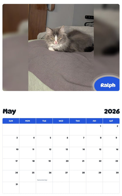 2026 - 2027 Ralph - Pawidols Pet Calendar