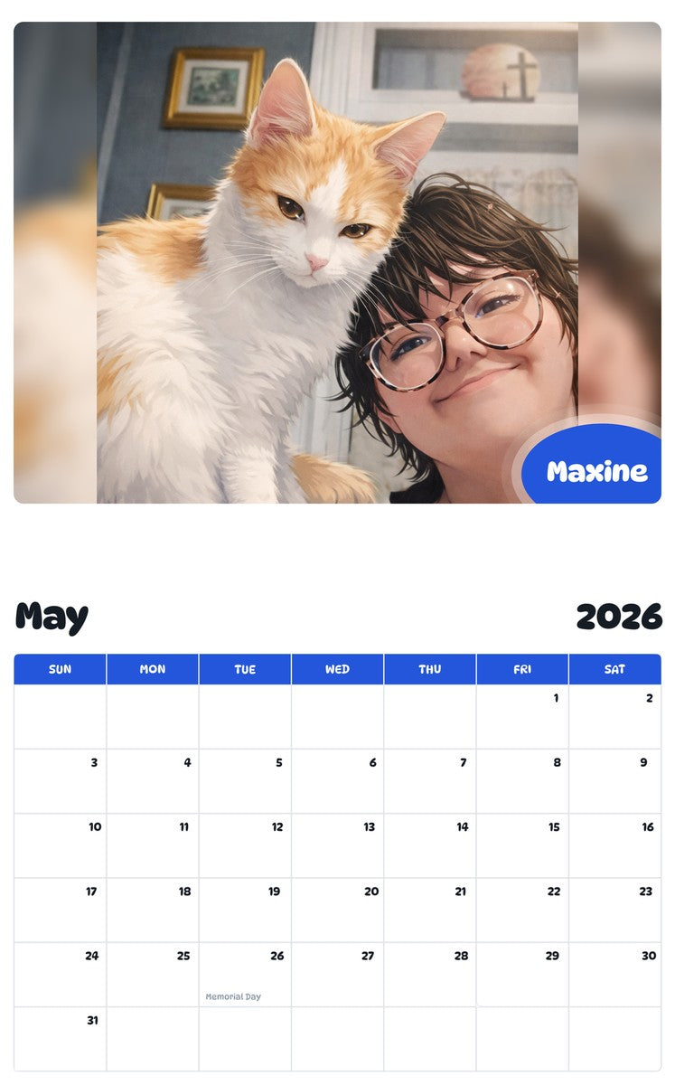 2026 - 2027 Maxine - Pawidols Pet Calendar