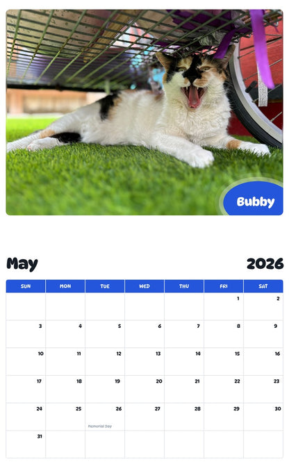2026 - 2027 Bubby - Pawidols Pet Calendar