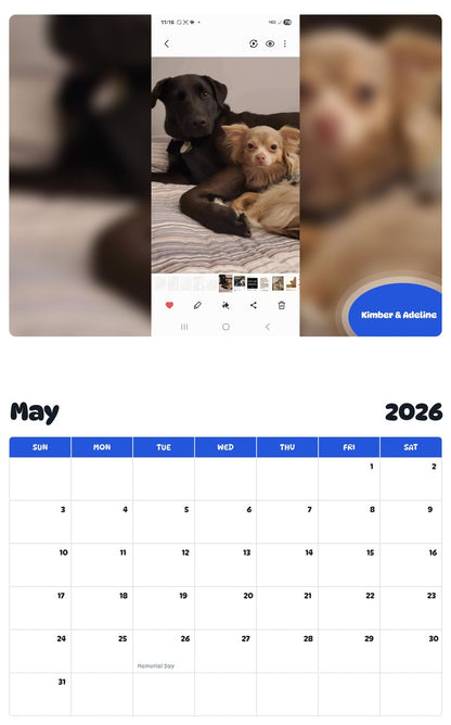 2026 - 2027 Kimber & Adeline - Pawidols Pet Calendar
