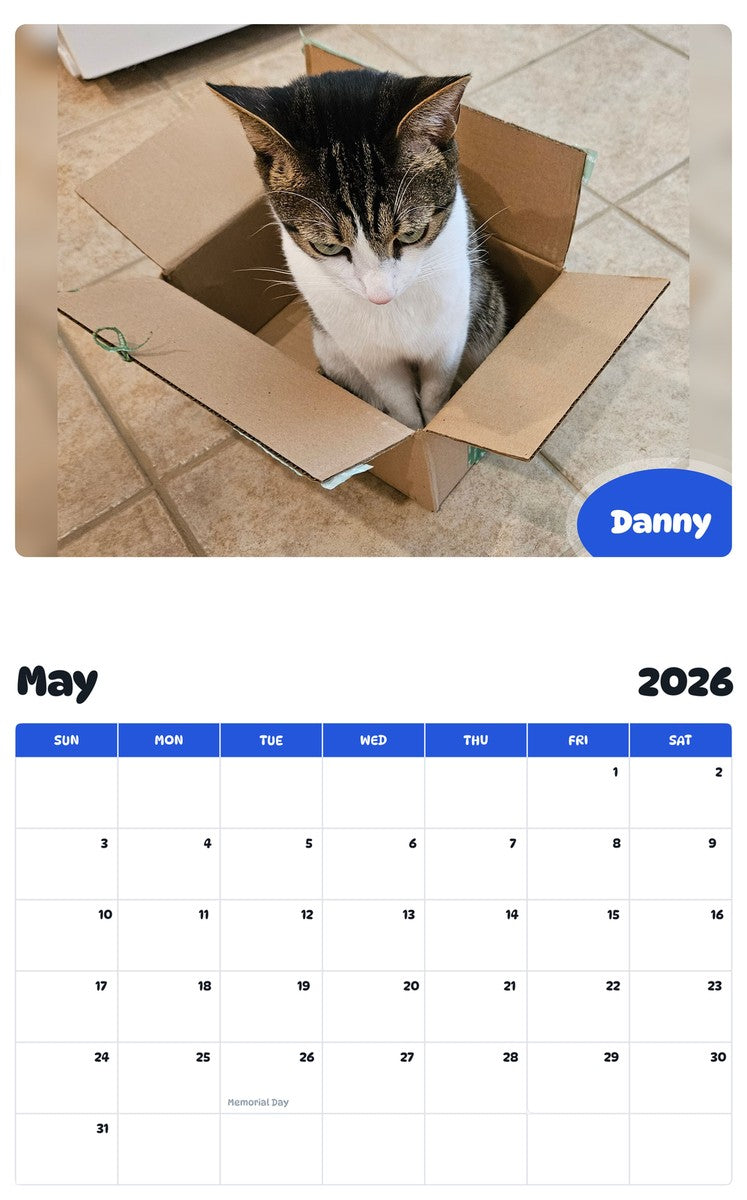 2026 - 2027 Danny - Pawidols Pet Calendar