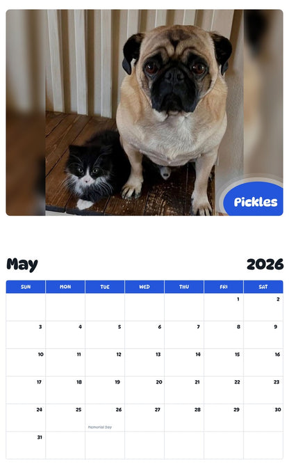 2026 - 2027 Pickles - Pawidols Pet Calendar