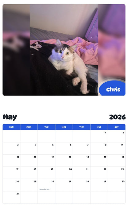 2026 - 2027 Chris - Pawidols Pet Calendar