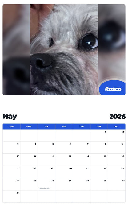 2026 - 2027 Rosco - Pawidols Pet Calendar