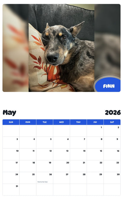 2026 - 2027 FINN - Pawidols Pet Calendar