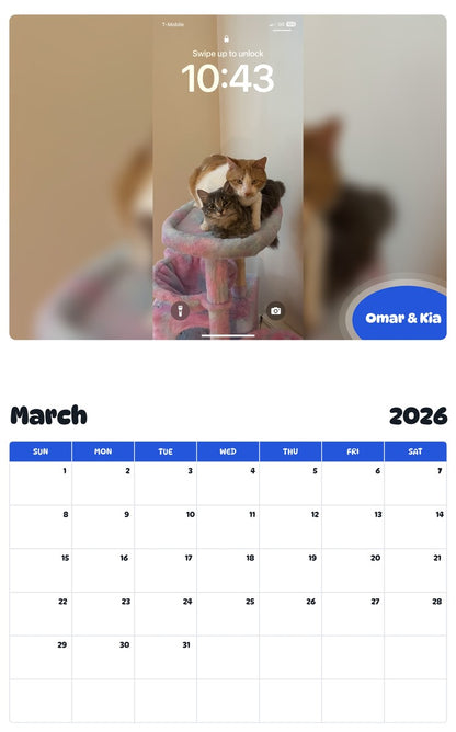 November 2025 - October 2026 Omar & Kia - Pawidols Pet Calendar