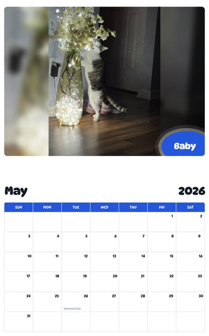 2026 - 2027 Baby - Pawidols Pet Calendar