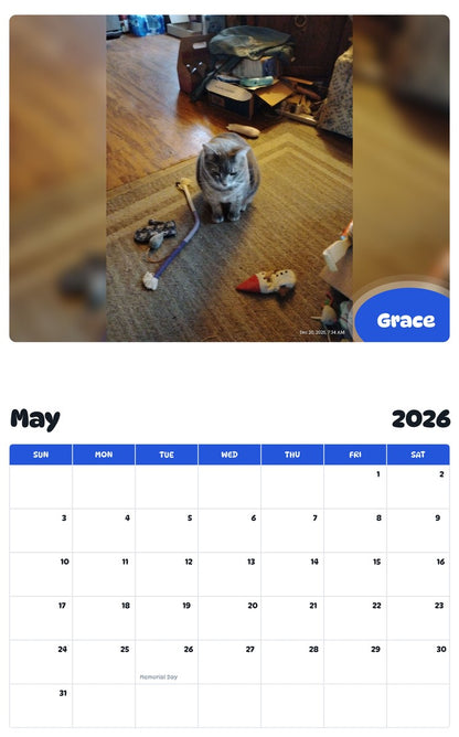 2026 - 2027 Grace - Pawidols Pet Calendar