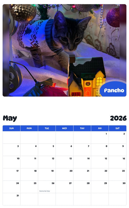 2026 - 2027 Pancho - Pawidols Pet Calendar