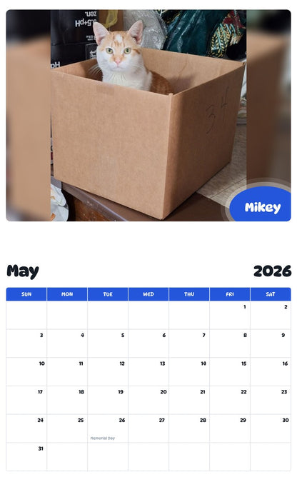 2026 - 2027 Mikey - Pawidols Pet Calendar
