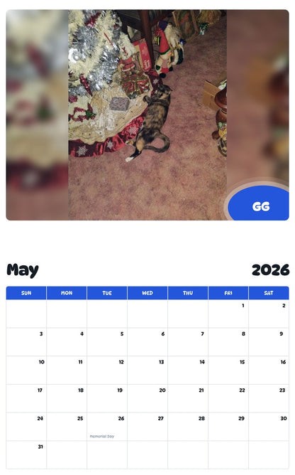 2026 - 2027 GG - Pawidols Pet Calendar