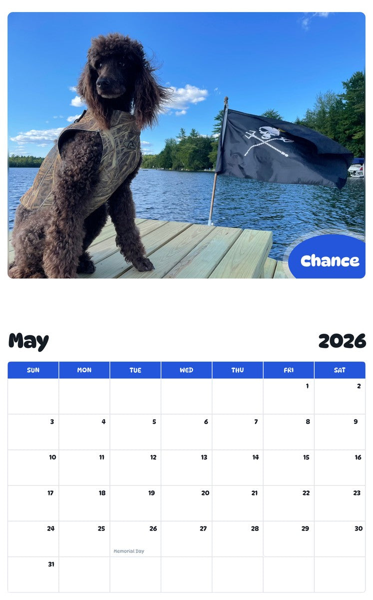 2026 - 2027 Chance - Pawidols Pet Calendar