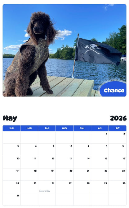 2026 - 2027 Chance - Pawidols Pet Calendar