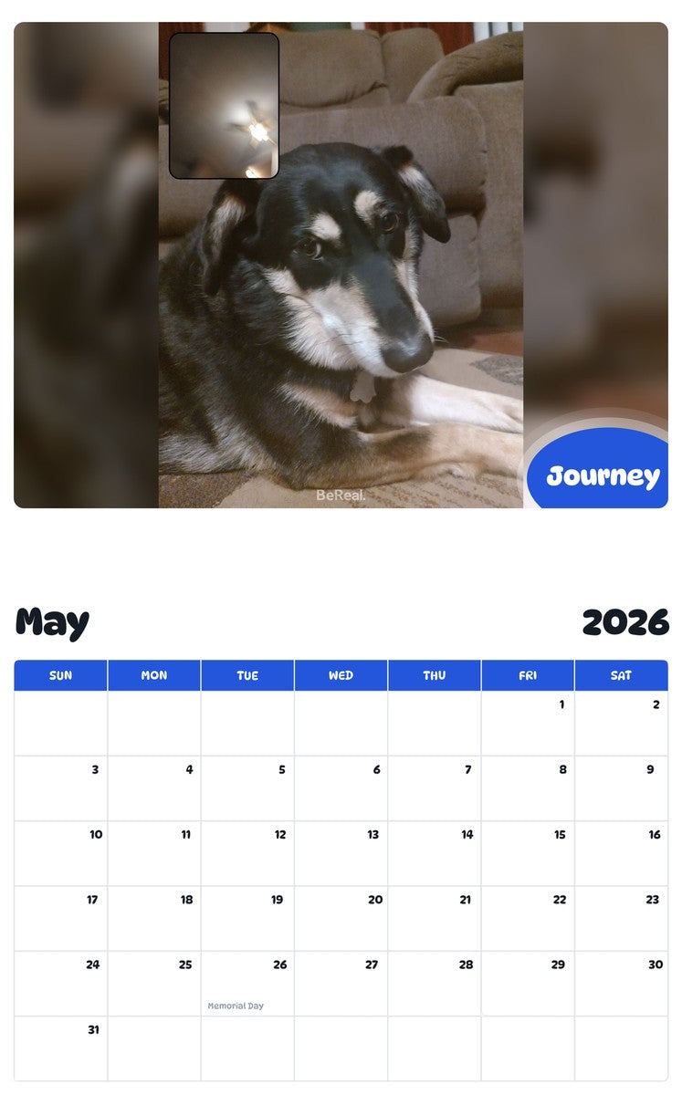 2026 - 2027 Journey - Pawidols Pet Calendar