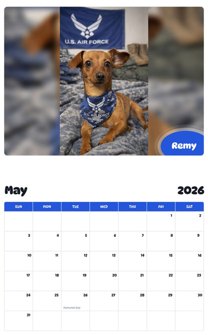 2026 - 2027 Remy - Pawidols Pet Calendar