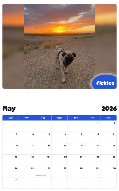 2026 - 2027 Pickles - Pawidols Pet Calendar
