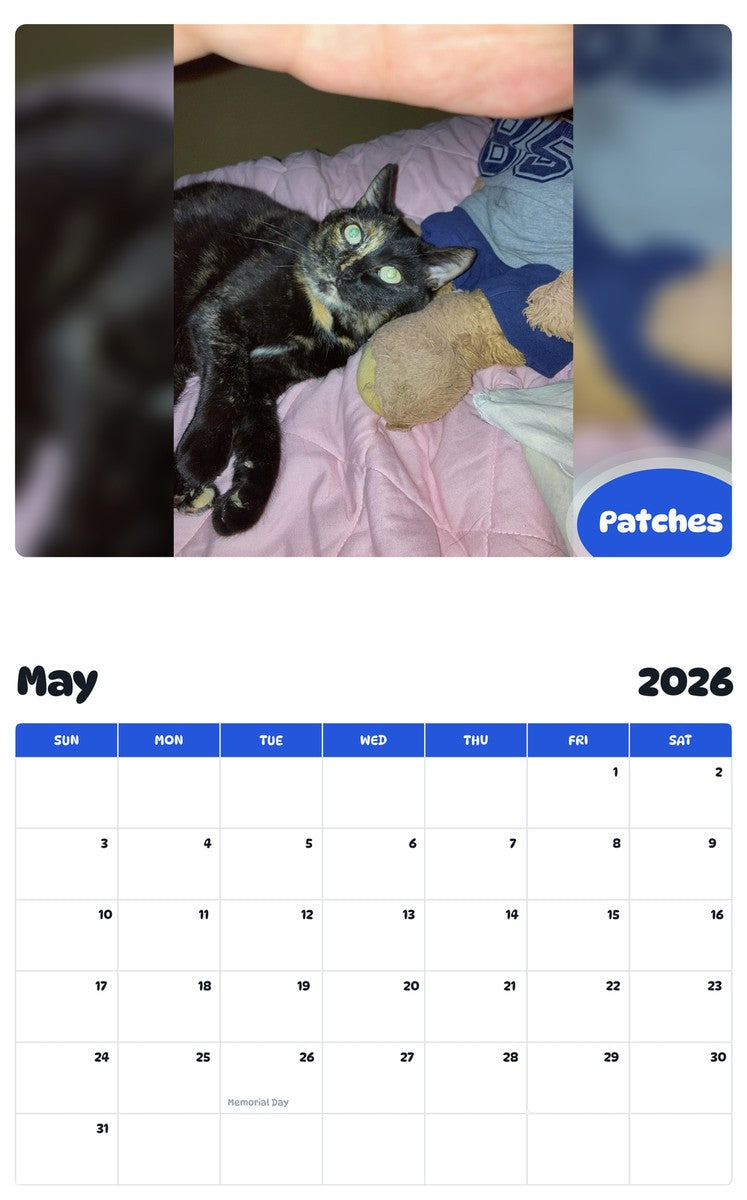 2026 - 2027 Patches - Pawidols Pet Calendar