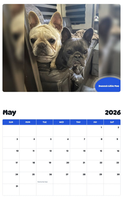 2026 - 2027 Duece& Lillie Mae - Pawidols Pet Calendar
