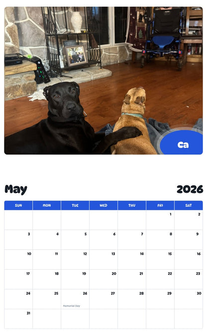 2026 - 2027 Ca - Pawidols Pet Calendar