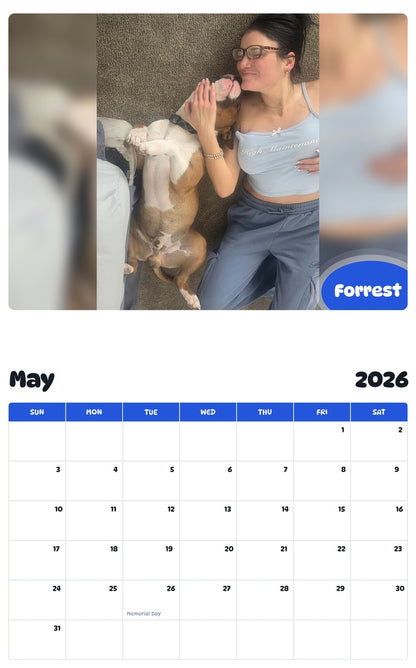 2026 - 2027 Forrest - Pawidols Pet Calendar